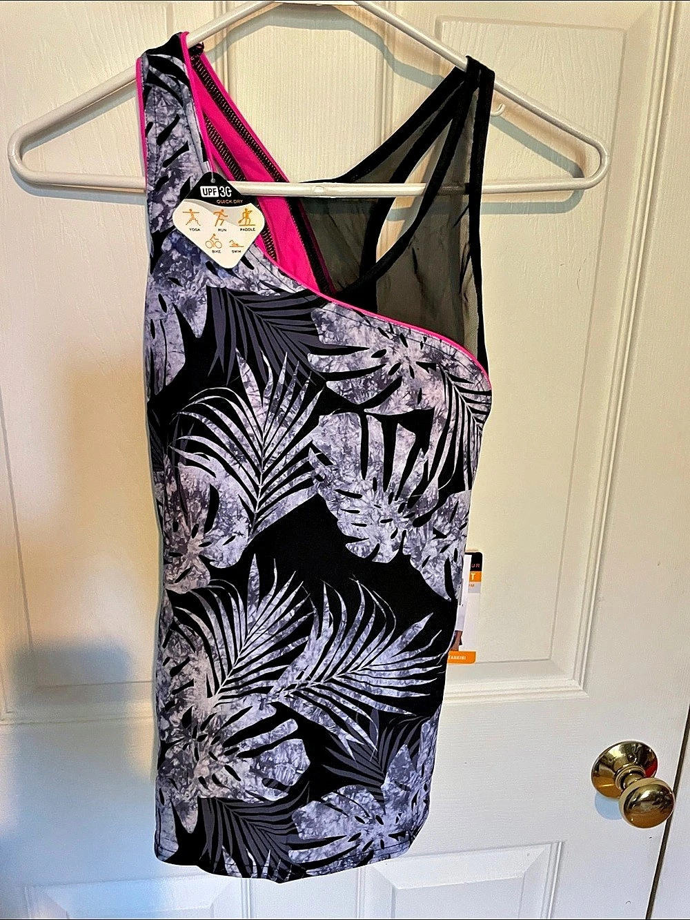 ZeroXposur Highline Tankini Floral Tankini Black & Pink Size XS NWT
